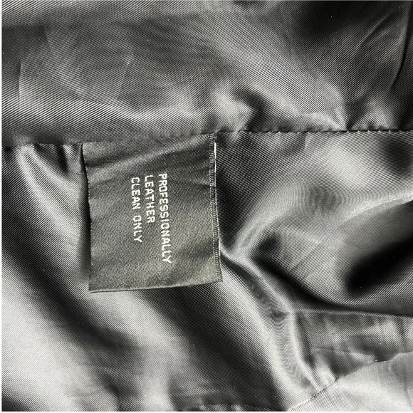 La Nouvelle Renaissance Black Genuine Leather Jacket Size L Y2K 90s Minimalist - Picture 7 of 9